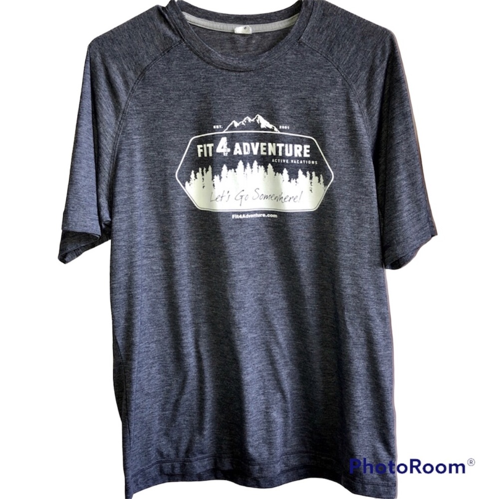 Fit 4 Adventure T Shirt Short Sleeve Gray Medium Men’s UNISEX